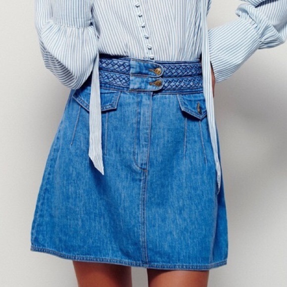 Free People Dresses & Skirts - FP Braided high waist Baby Mini Skirt